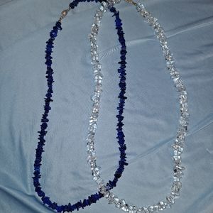 2 glass bead necklaces